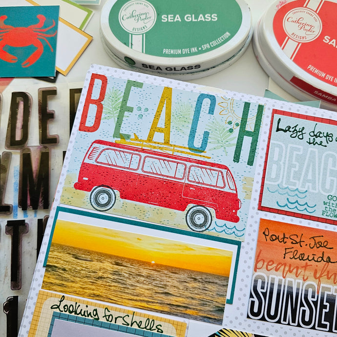 Make a fun VW van beach card with me!