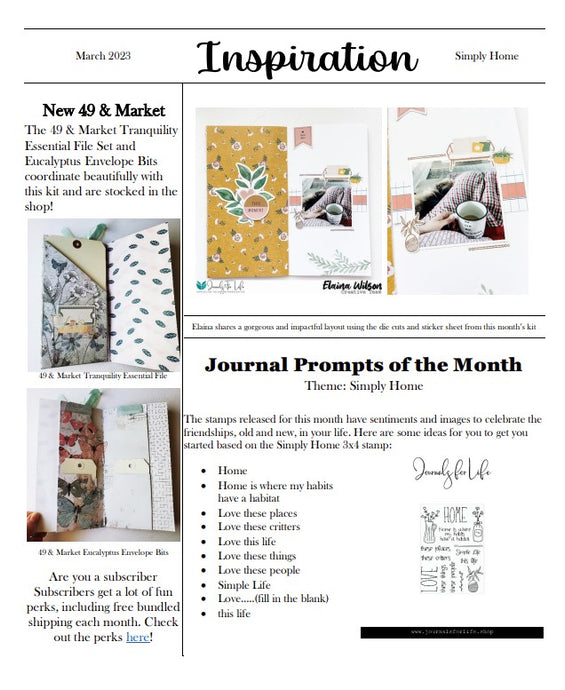 Inspiration Sheet | March | Simply Home