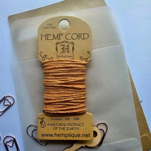Hemptique Mini Cord Card | Cappucino