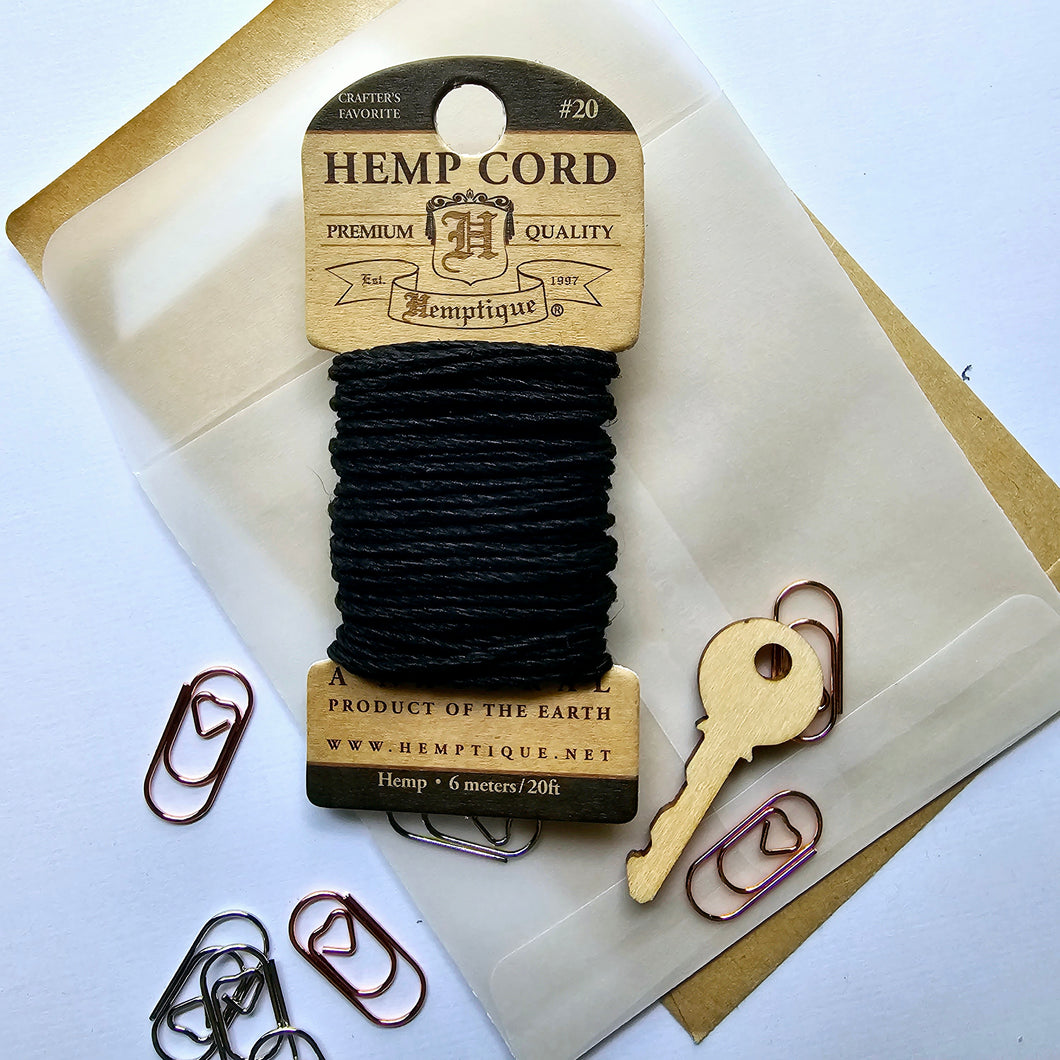 Hemptique Mini Cord Card | Black
