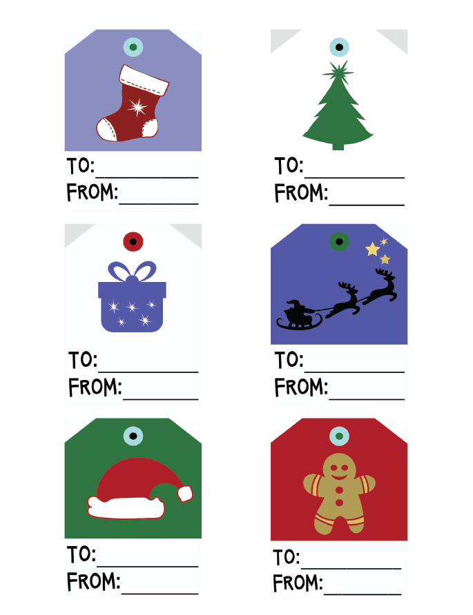 Simple Christmas Tags | Free Printable | December 2024