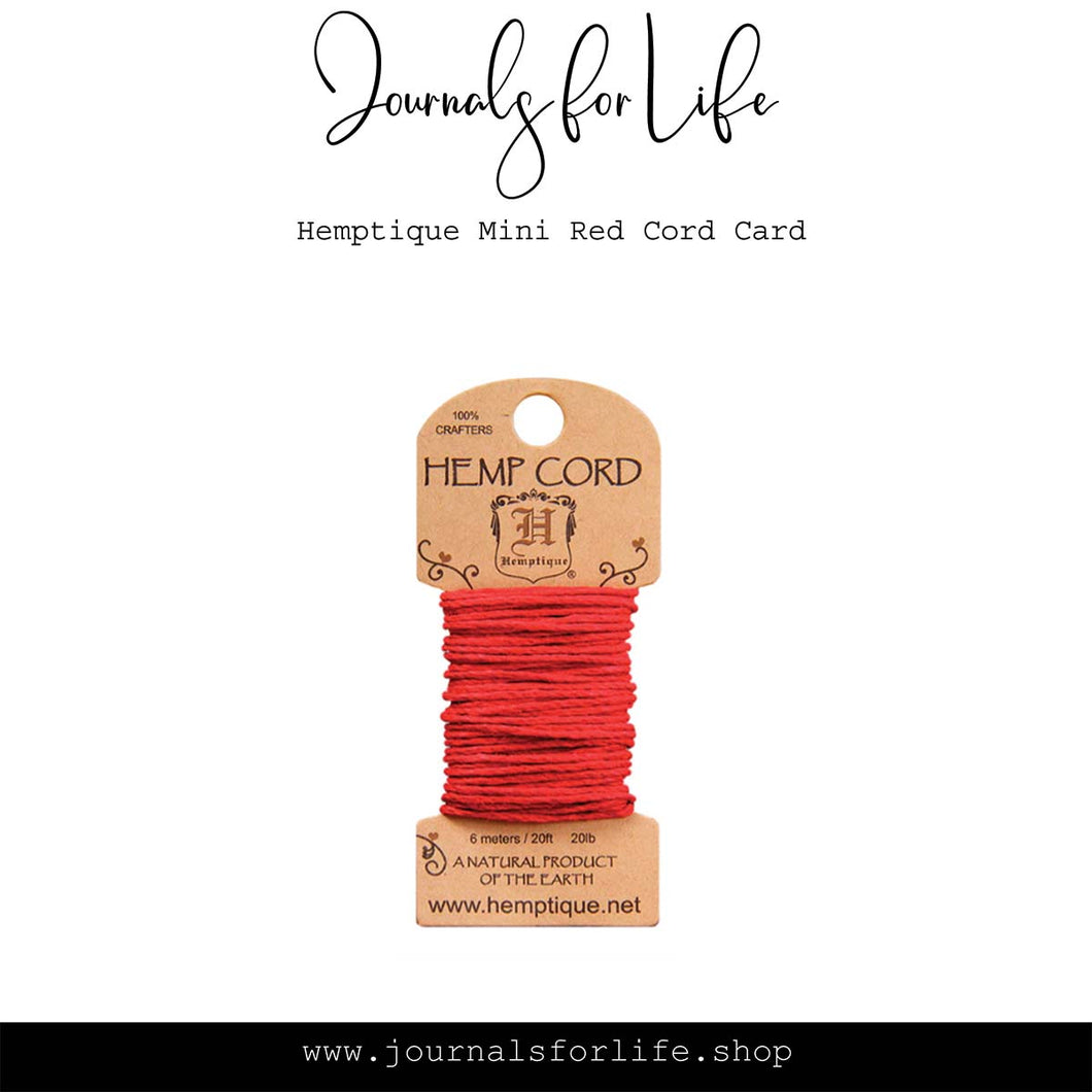 Hemptique Mini Cord Card | Red