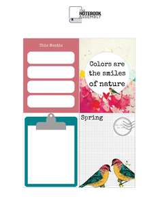 Spring Days | 3x4 Journal Cards and Dashboards | The Notebook Assembly™