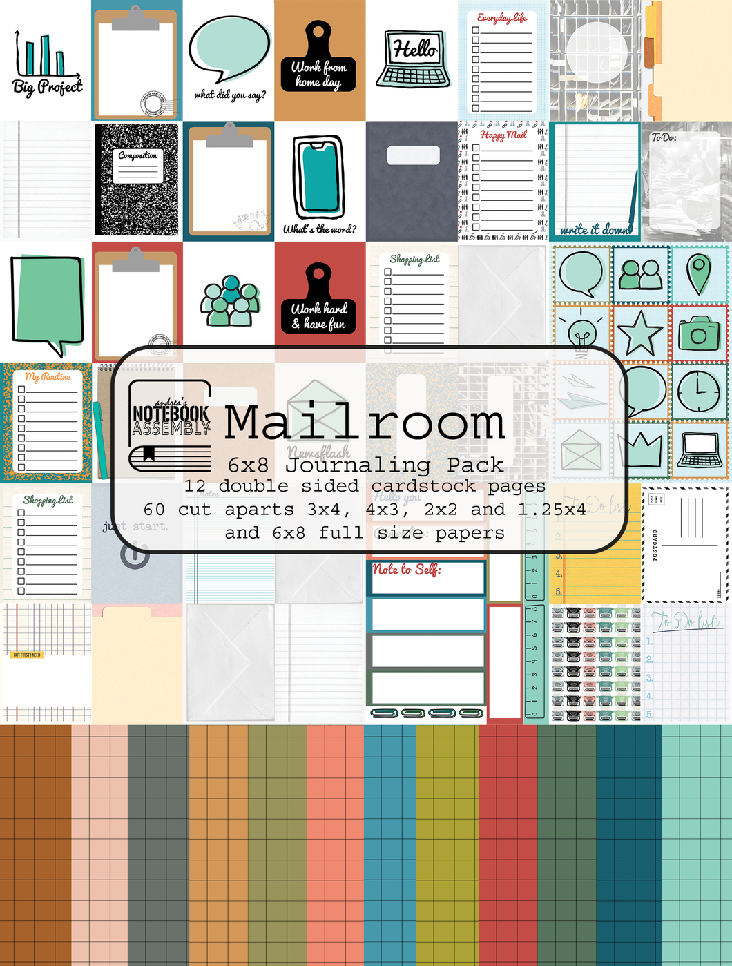 Mailroom | Journaling Cardstock Pack 6x8