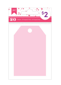 American Crafts | Pink Cardstock Tag | Pack of 20