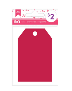 American Crafts | Red Cardstock Tag | Pack of 20