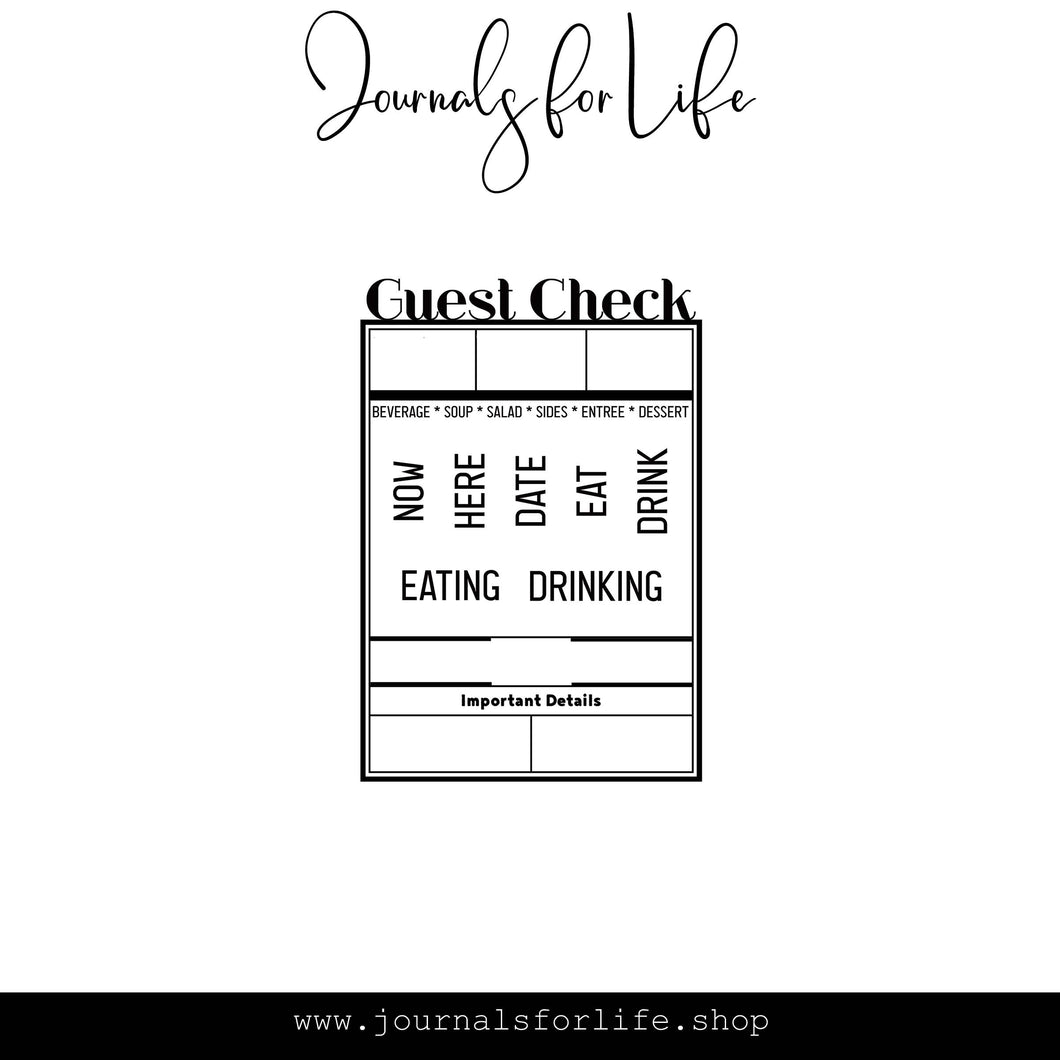 Guest Check | 3x4 Stamp
