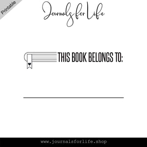 This Book Belongs To | Digital Sticker Sheet | The Notebook Assembly™