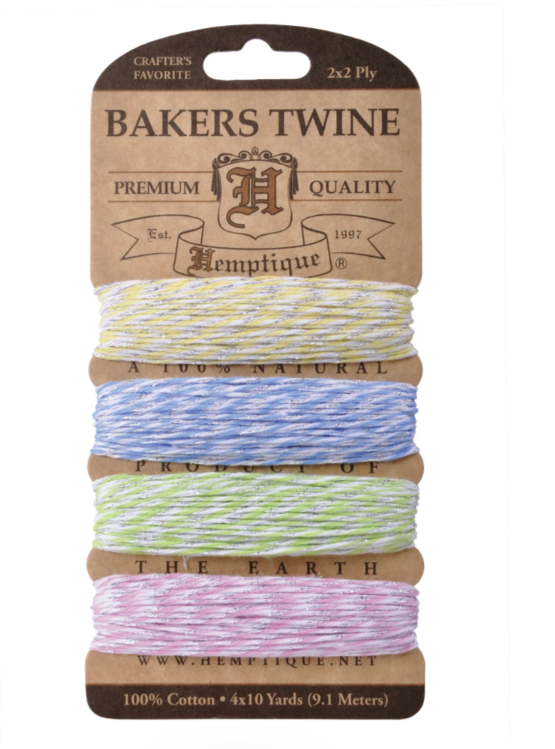 Bakers Twine Metallic Card | Spring Pastel