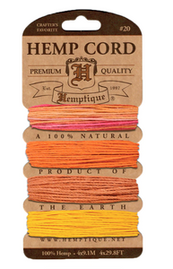 Hemp Cord Card | Sun Glow