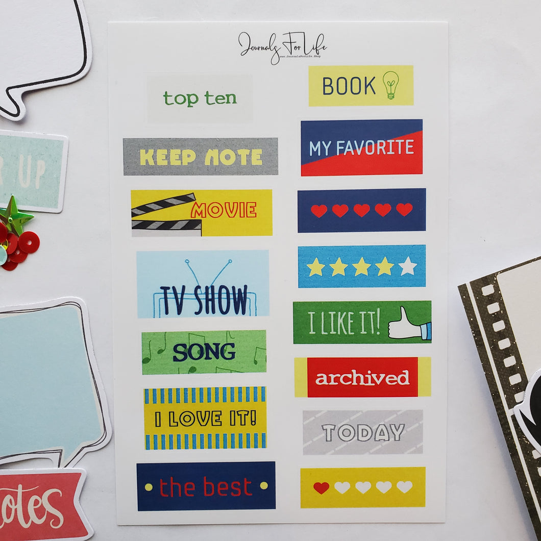 Comic Sticker Sheet