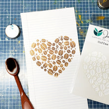 Load image into Gallery viewer, Coffee Bean Heart - 4x4 Stencil

