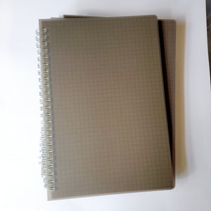 Gray Graph Notebook - Off White Pages