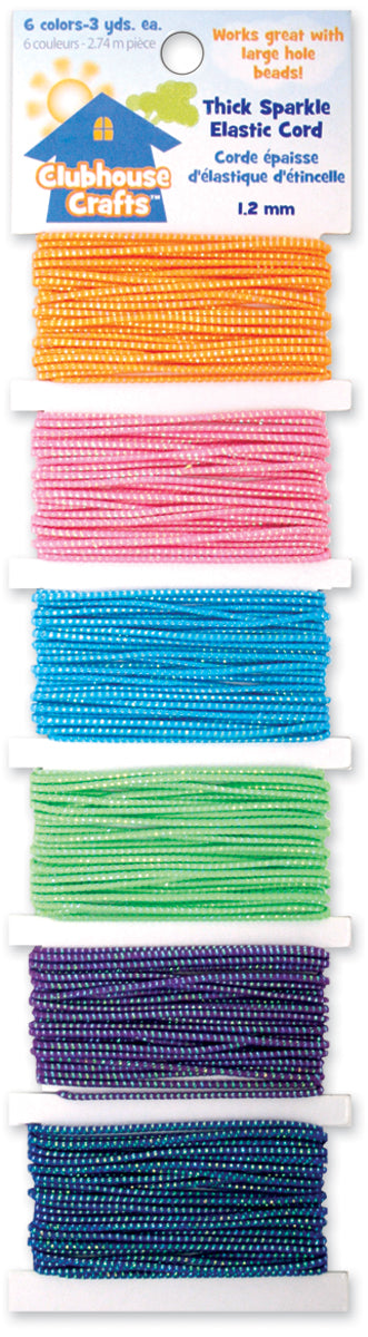 Clubhouse Crafts 1.2mm Thick Cord Elastic - Bright Sparkle