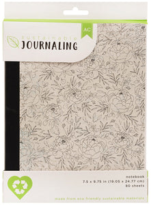 AC Sustainable Journaling Notebook 7.5"X9.75" W/80 Sheets-Floral