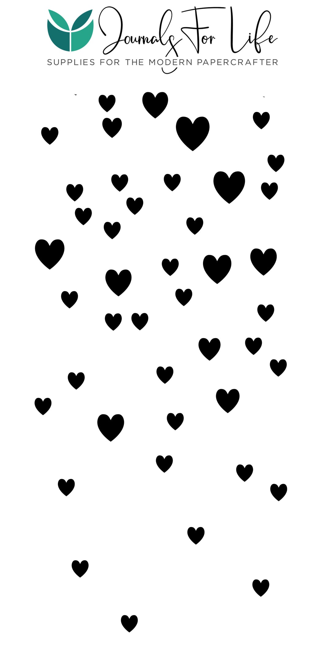Heart Fall - 4x8 Stencil
