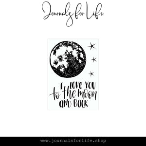 I love you to the moon and back 3x4 stamp